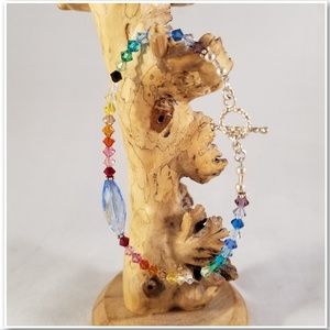 Rainbow Swarovski & Sterling Silver Bracelet